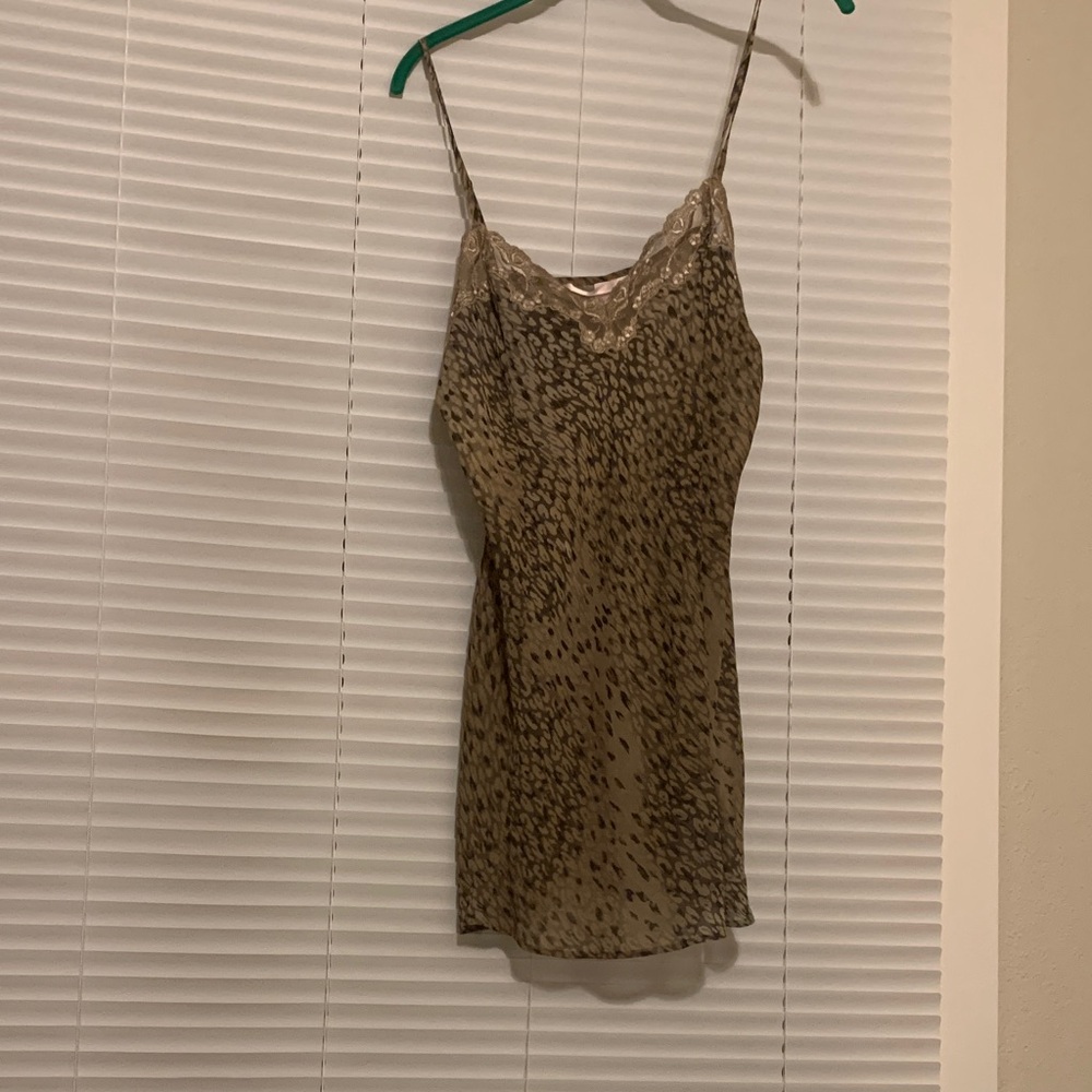 Victoria's Secret Leopard Print Chemise with Lace Trim